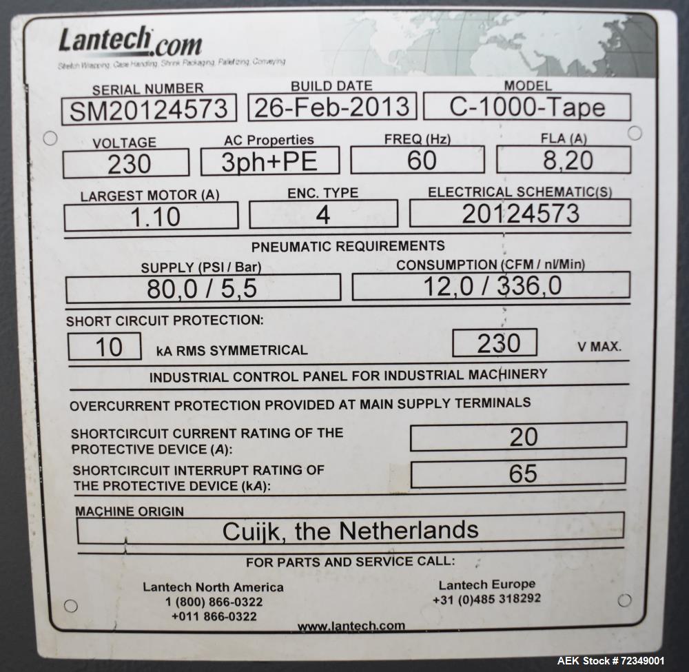 Lantech C-1000 Automatic Case Erector